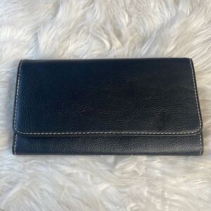 AVON billfold Wallet Black 7"×4"